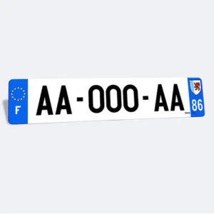 Plaques :AA-123-BC Auto Plexiglass auto - 520x110mm 2 rivets - 4x20mm